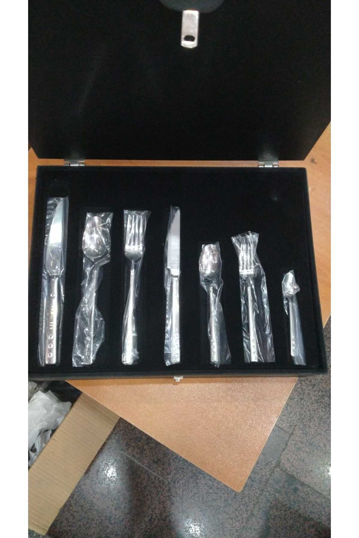 Çeyiz Seti 90 Parça 12 Kişilik Çatal Kaşık Bıçak Seti Çelik - Görsel 2