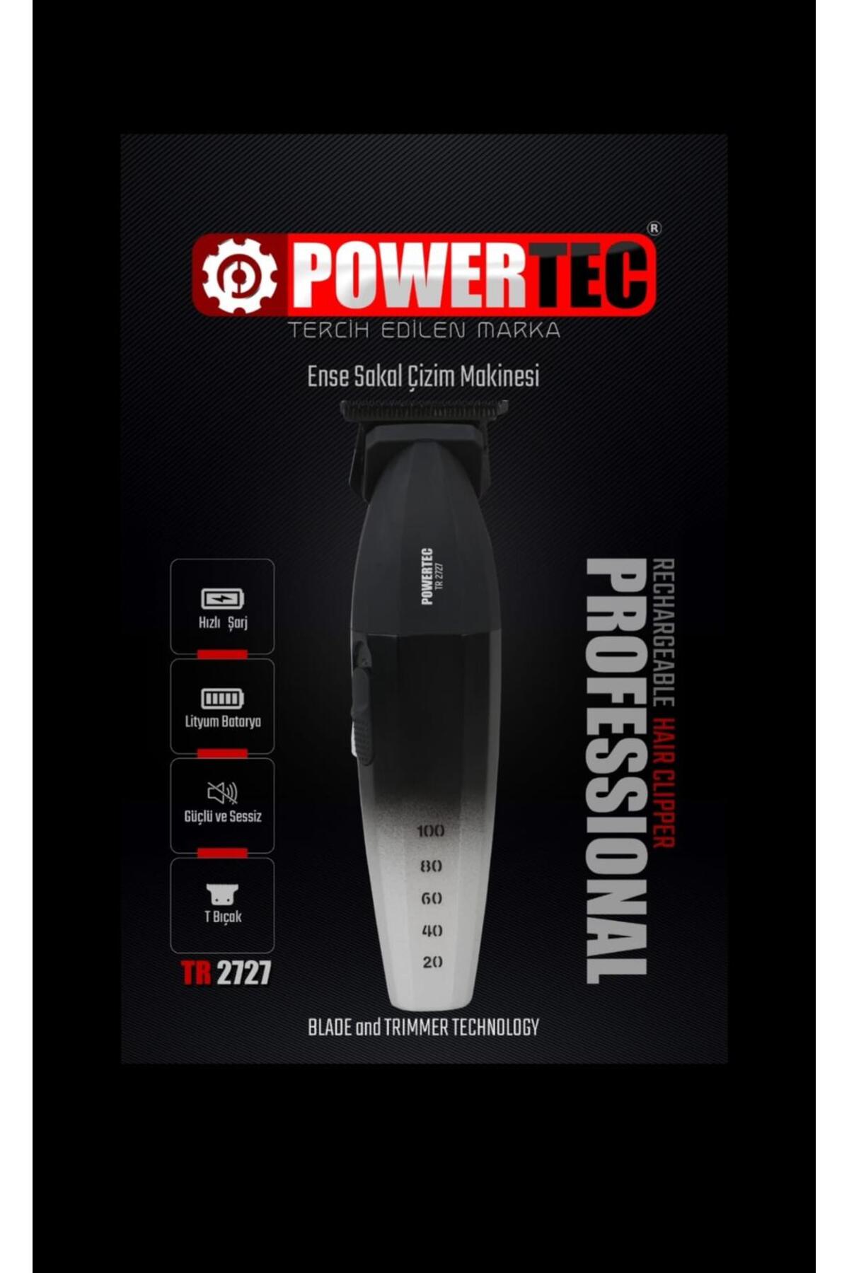 TR-2727 Black Profesyonel Type-C Şarjlı Sakal Ense Çizim Tıraş Makinesi - Görsel 2