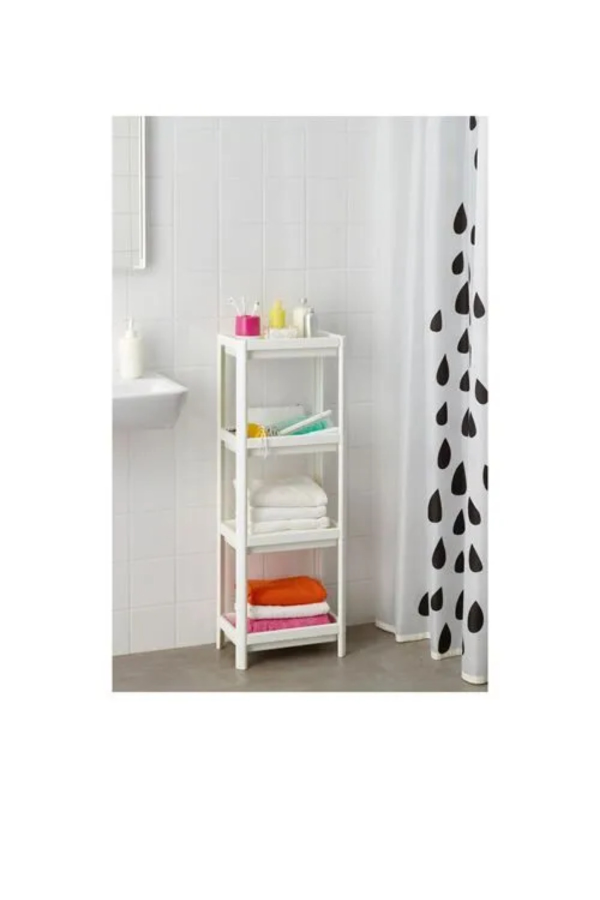 Premium Ürün Kaliteli Üretim Dayanıklı Şık Tasarım Pratik Kullanım 37x23x101 Cm Raf Ünitesi VESKEN